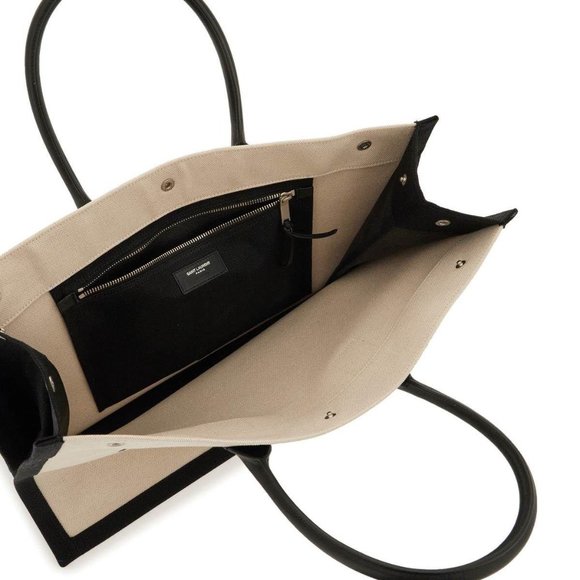 New Saint Laurent Rive Gauche Large Coated Canvas Tote - Picture 4 of 4